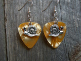 CLEARANCE Snail Charm Guitar Pick Earrings - Pick Your Color