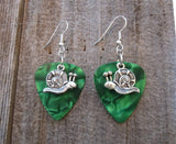 CLEARANCE Snail Charm Guitar Pick Earrings - Pick Your Color
