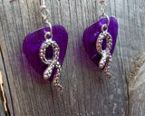 CLEARANCE Snake Charm Guitar Pick Earrings - Pick Your Color