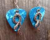 CLEARANCE Snake Charm Guitar Pick Earrings - Pick Your Color