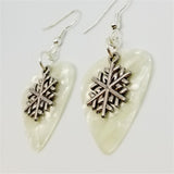 CLEARANCE Snowflake Charm Guitar Pick Earrings - Pick Your Color