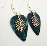 CLEARANCE Snowflake Charm Guitar Pick Earrings - Pick Your Color