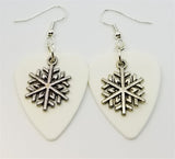 CLEARANCE Snowflake Charm Guitar Pick Earrings - Pick Your Color