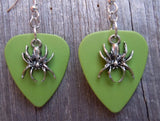 CLEARANCE Spider Charm Guitar Pick Earrings - Pick Your Color