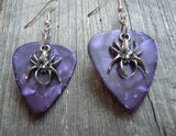CLEARANCE Spider Charm Guitar Pick Earrings - Pick Your Color