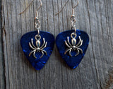 CLEARANCE Spider Charm Guitar Pick Earrings - Pick Your Color