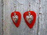 CLEARANCE Strawberry Charm Guitar Pick Earrings - Pick Your Color