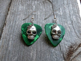 Sugar Skull Charm Guitar Pick Earrings 3D - Pick Your Color