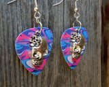 Sugar Skull Charm Guitar Pick Earrings 3D - Pick Your Color