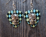 Sugar Skull Charm Guitar Pick Earrings 3D - Pick Your Color