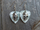Sugar Skull Charm Guitar Pick Earrings 3D - Pick Your Color