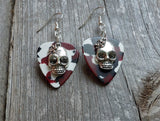 Sugar Skull Charm Guitar Pick Earrings 3D - Pick Your Color