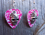 Sugar Skull Charm Guitar Pick Earrings 3D - Pick Your Color