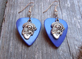 CLEARANCE Sugar Skull Playing the Guitar Charm Guitar Pick Earrings - Pick Your Color