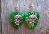 CLEARANCE Sugar Skull Playing the Guitar Charm Guitar Pick Earrings - Pick Your Color