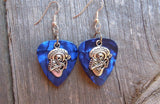 CLEARANCE Sugar Skull Playing the Guitar Charm Guitar Pick Earrings - Pick Your Color