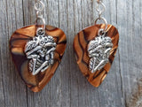 CLEARANCE Sugar Skull Playing the Maracas Guitar Pick Earrings - Pick Your Color