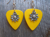 CLEARANCE Sunflower Charm Guitar Pick Earrings - Pick Your Color