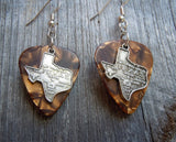 State of Texas Charm Guitar Pick Earrings - Pick Your Color