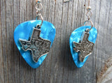 State of Texas Charm Guitar Pick Earrings - Pick Your Color