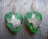 State of Texas Charm Guitar Pick Earrings - Pick Your Color