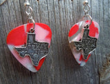 State of Texas Charm Guitar Pick Earrings - Pick Your Color