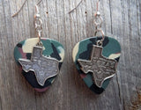 State of Texas Charm Guitar Pick Earrings - Pick Your Color