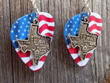 State of Texas Charm Guitar Pick Earrings - Pick Your Color