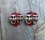 CLEARANCE Theater Mask Charm Guitar Pick Earrings - Pick Your Color
