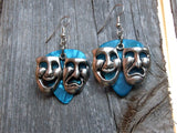 CLEARANCE Theater Mask Charm Guitar Pick Earrings - Pick Your Color