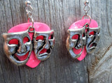 CLEARANCE Theater Mask Charm Guitar Pick Earrings - Pick Your Color