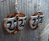 CLEARANCE Theater Mask Charm Guitar Pick Earrings - Pick Your Color