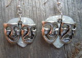 CLEARANCE Theater Mask Charm Guitar Pick Earrings - Pick Your Color