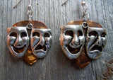 CLEARANCE Theater Mask Charm Guitar Pick Earrings - Pick Your Color