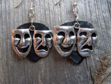 CLEARANCE Theater Mask Charm Guitar Pick Earrings - Pick Your Color