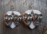 CLEARANCE Theater Mask Charm Guitar Pick Earrings - Pick Your Color