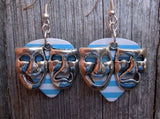 CLEARANCE Theater Mask Charm Guitar Pick Earrings - Pick Your Color