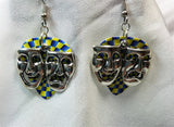 CLEARANCE Theater Mask Charm Guitar Pick Earrings - Pick Your Color