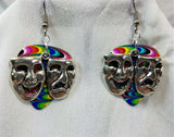CLEARANCE Theater Mask Charm Guitar Pick Earrings - Pick Your Color