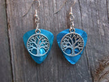CLEARANCE Tree of Life Charm Guitar Pick Earrings - Pick Your Color