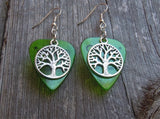 CLEARANCE Tree of Life Charm Guitar Pick Earrings - Pick Your Color