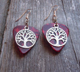 CLEARANCE Tree of Life Charm Guitar Pick Earrings - Pick Your Color