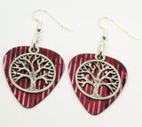 CLEARANCE Tree of Life Charm Guitar Pick Earrings - Pick Your Color