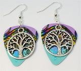 CLEARANCE Tree of Life Charm Guitar Pick Earrings - Pick Your Color