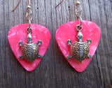 CLEARANCE Turtle Charm Guitar Pick Earrings - Pick Your Color
