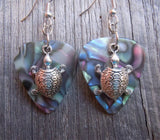 CLEARANCE Turtle Charm Guitar Pick Earrings - Pick Your Color