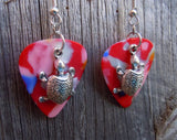 CLEARANCE Turtle Charm Guitar Pick Earrings - Pick Your Color