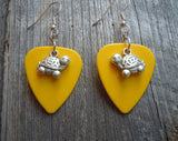 CLEARANCE Cartoonish Turtle Charm Guitar Pick Earrings - Pick Your Color