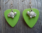 CLEARANCE Cartoonish Turtle Charm Guitar Pick Earrings - Pick Your Color