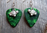 CLEARANCE Cartoonish Turtle Charm Guitar Pick Earrings - Pick Your Color